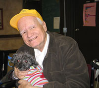 William K. Edmond and his beloved dog.